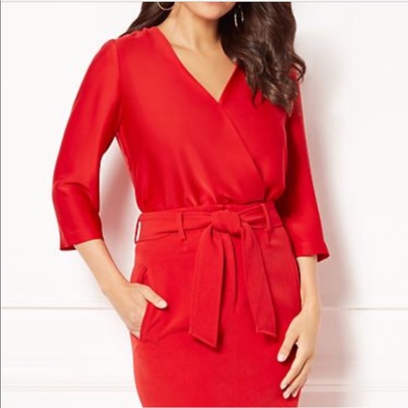 Tops - Siren red wrap red body suit size XL ❗️last one❗️